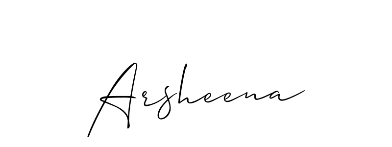 if you are searching for the best signature style for your name Arsheena. so please give up your signature search. here we have designed multiple signature styles  using Allison_Script. Arsheena signature style 2 images and pictures png