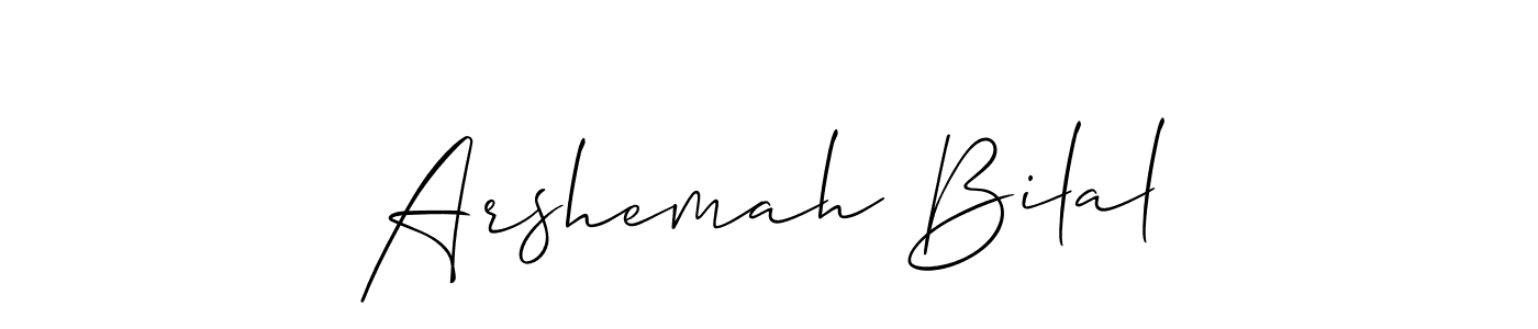 How to Draw Arshemah Bilal signature style? Allison_Script is a latest design signature styles for name Arshemah Bilal. Arshemah Bilal signature style 2 images and pictures png