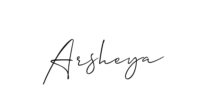 Also we have Arsheya name is the best signature style. Create professional handwritten signature collection using Allison_Script autograph style. Arsheya signature style 2 images and pictures png