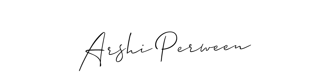 Make a beautiful signature design for name Arshi Perween. With this signature (Allison_Script) style, you can create a handwritten signature for free. Arshi Perween signature style 2 images and pictures png