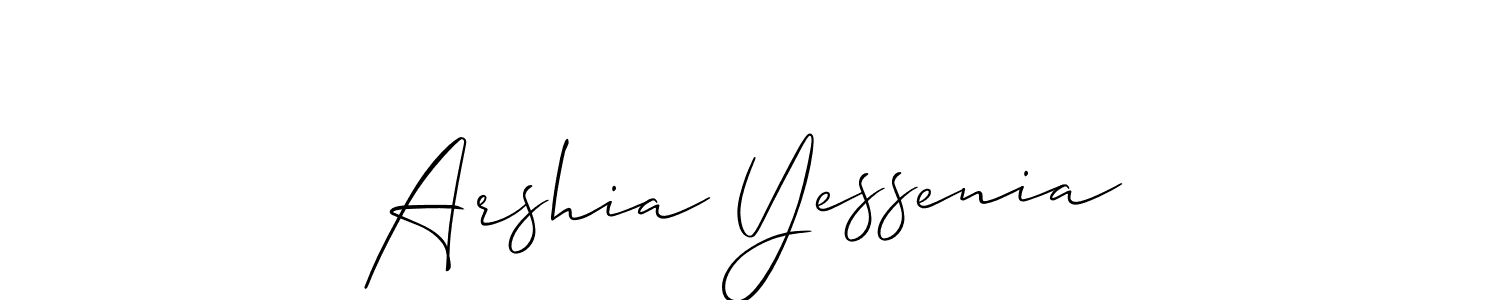 This is the best signature style for the Arshia Yessenia name. Also you like these signature font (Allison_Script). Mix name signature. Arshia Yessenia signature style 2 images and pictures png