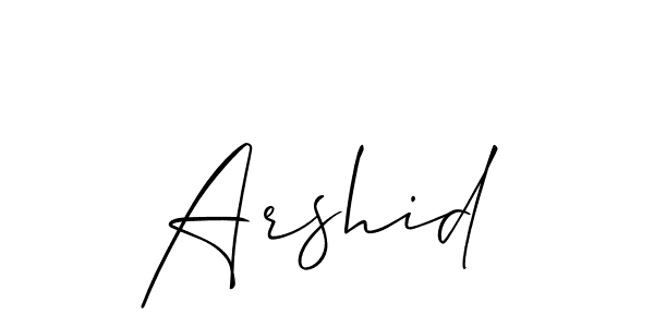 Create a beautiful signature design for name Arshid. With this signature (Allison_Script) fonts, you can make a handwritten signature for free. Arshid signature style 2 images and pictures png