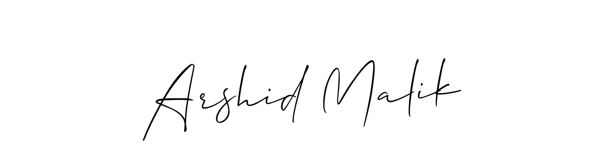 It looks lik you need a new signature style for name Arshid Malik. Design unique handwritten (Allison_Script) signature with our free signature maker in just a few clicks. Arshid Malik signature style 2 images and pictures png