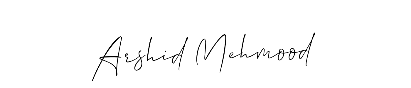 Design your own signature with our free online signature maker. With this signature software, you can create a handwritten (Allison_Script) signature for name Arshid Mehmood. Arshid Mehmood signature style 2 images and pictures png