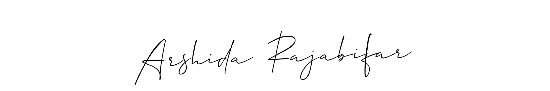 Also we have Arshida  Rajabifar name is the best signature style. Create professional handwritten signature collection using Allison_Script autograph style. Arshida  Rajabifar signature style 2 images and pictures png