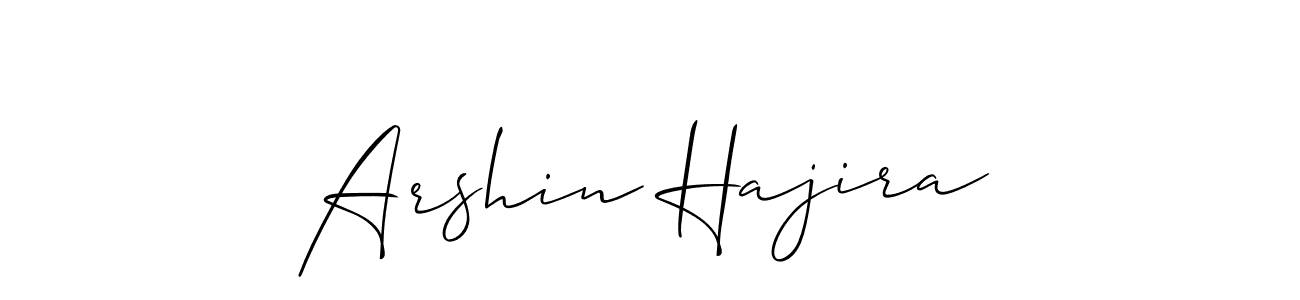 Arshin Hajira stylish signature style. Best Handwritten Sign (Allison_Script) for my name. Handwritten Signature Collection Ideas for my name Arshin Hajira. Arshin Hajira signature style 2 images and pictures png