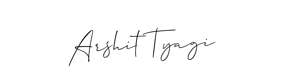 How to make Arshit Tyagi signature? Allison_Script is a professional autograph style. Create handwritten signature for Arshit Tyagi name. Arshit Tyagi signature style 2 images and pictures png