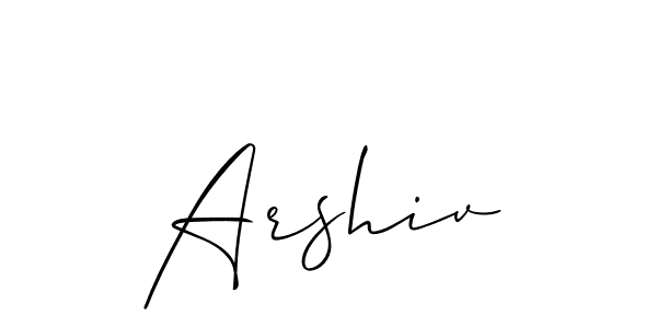 Similarly Allison_Script is the best handwritten signature design. Signature creator online .You can use it as an online autograph creator for name Arshiv. Arshiv signature style 2 images and pictures png
