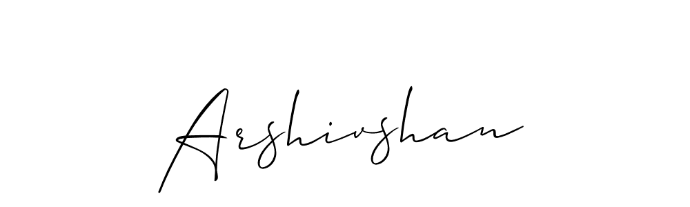 Make a beautiful signature design for name Arshivshan. With this signature (Allison_Script) style, you can create a handwritten signature for free. Arshivshan signature style 2 images and pictures png