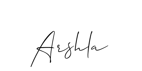 It looks lik you need a new signature style for name Arshla. Design unique handwritten (Allison_Script) signature with our free signature maker in just a few clicks. Arshla signature style 2 images and pictures png