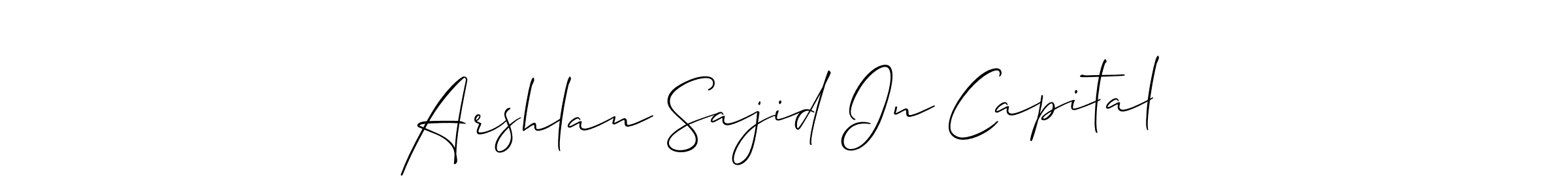 How to Draw Arshlan Sajid In Capital signature style? Allison_Script is a latest design signature styles for name Arshlan Sajid In Capital. Arshlan Sajid In Capital signature style 2 images and pictures png