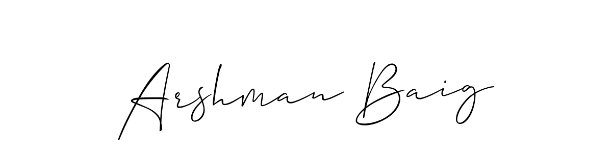 Make a beautiful signature design for name Arshman Baig. Use this online signature maker to create a handwritten signature for free. Arshman Baig signature style 2 images and pictures png