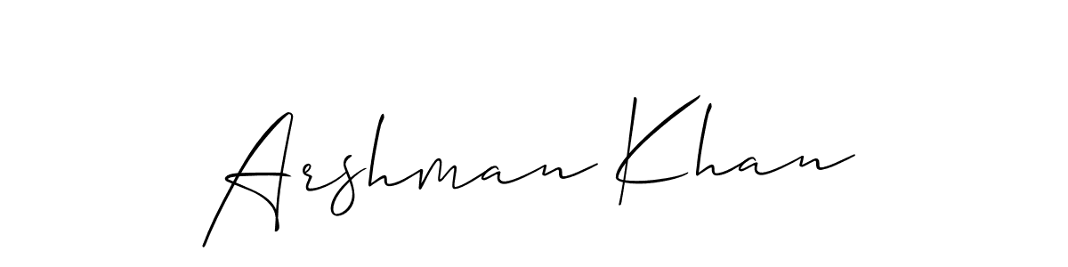 How to make Arshman Khan signature? Allison_Script is a professional autograph style. Create handwritten signature for Arshman Khan name. Arshman Khan signature style 2 images and pictures png