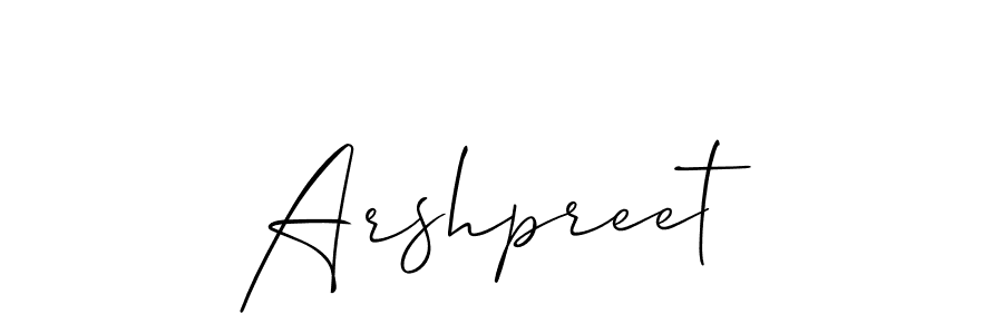 The best way (Allison_Script) to make a short signature is to pick only two or three words in your name. The name Arshpreet include a total of six letters. For converting this name. Arshpreet signature style 2 images and pictures png