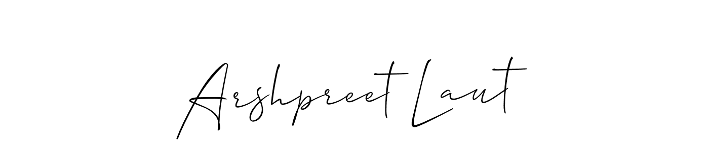 Create a beautiful signature design for name Arshpreet Laut. With this signature (Allison_Script) fonts, you can make a handwritten signature for free. Arshpreet Laut signature style 2 images and pictures png