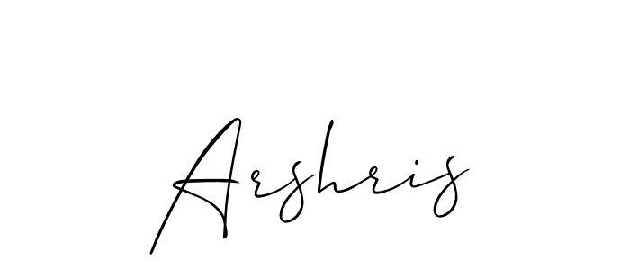 Arshris stylish signature style. Best Handwritten Sign (Allison_Script) for my name. Handwritten Signature Collection Ideas for my name Arshris. Arshris signature style 2 images and pictures png