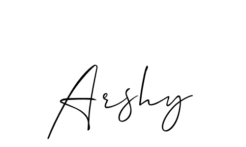 Also You can easily find your signature by using the search form. We will create Arshy name handwritten signature images for you free of cost using Allison_Script sign style. Arshy signature style 2 images and pictures png