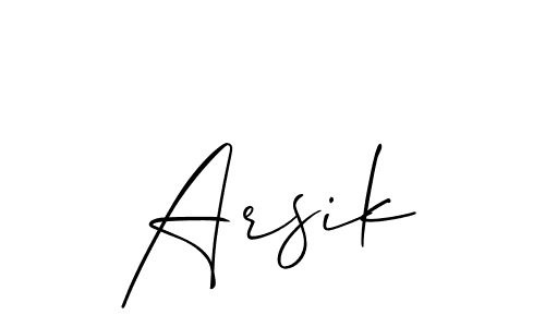Similarly Allison_Script is the best handwritten signature design. Signature creator online .You can use it as an online autograph creator for name Arsik. Arsik signature style 2 images and pictures png