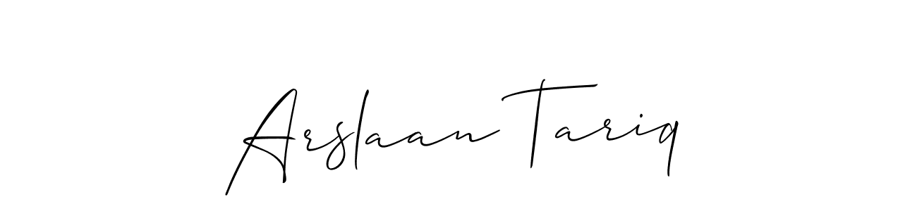 You should practise on your own different ways (Allison_Script) to write your name (Arslaan Tariq) in signature. don't let someone else do it for you. Arslaan Tariq signature style 2 images and pictures png