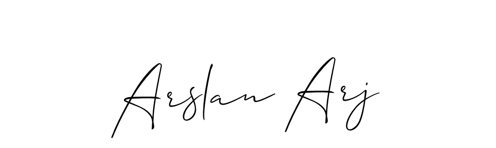 It looks lik you need a new signature style for name Arslan Arj. Design unique handwritten (Allison_Script) signature with our free signature maker in just a few clicks. Arslan Arj signature style 2 images and pictures png