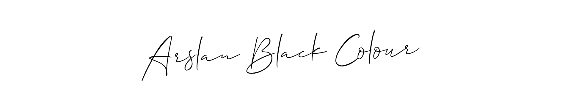 Also You can easily find your signature by using the search form. We will create Arslan Black Colour name handwritten signature images for you free of cost using Allison_Script sign style. Arslan Black Colour signature style 2 images and pictures png