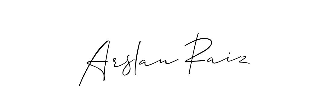 if you are searching for the best signature style for your name Arslan Raiz. so please give up your signature search. here we have designed multiple signature styles  using Allison_Script. Arslan Raiz signature style 2 images and pictures png
