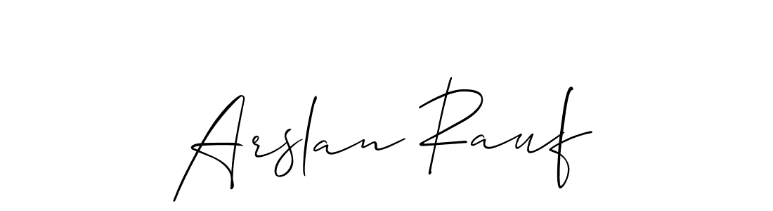 The best way (Allison_Script) to make a short signature is to pick only two or three words in your name. The name Arslan Rauf include a total of six letters. For converting this name. Arslan Rauf signature style 2 images and pictures png