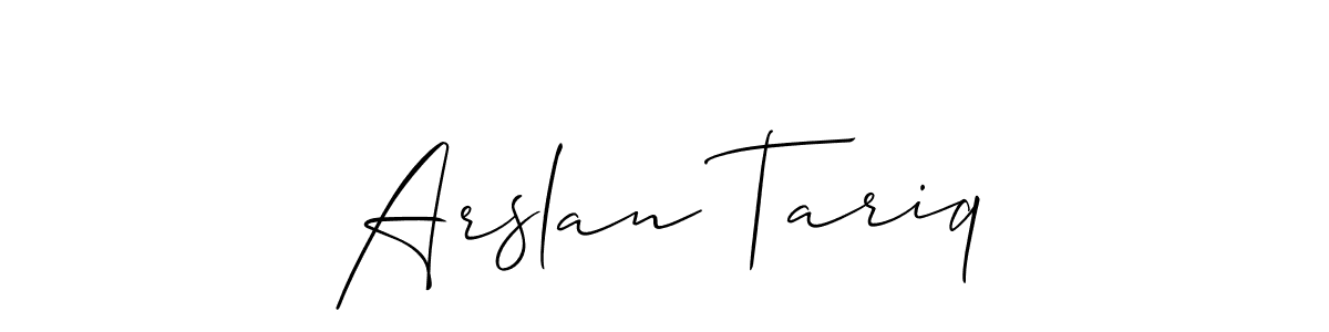 Allison_Script is a professional signature style that is perfect for those who want to add a touch of class to their signature. It is also a great choice for those who want to make their signature more unique. Get Arslan Tariq name to fancy signature for free. Arslan Tariq signature style 2 images and pictures png