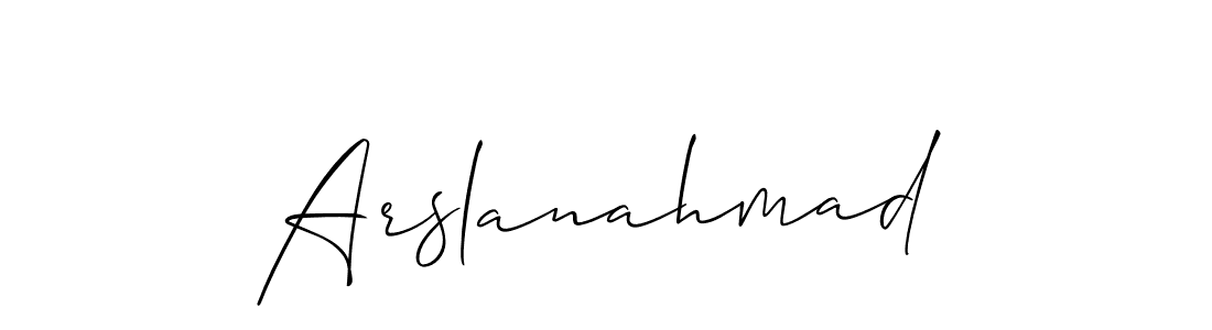 Allison_Script is a professional signature style that is perfect for those who want to add a touch of class to their signature. It is also a great choice for those who want to make their signature more unique. Get Arslanahmad name to fancy signature for free. Arslanahmad signature style 2 images and pictures png