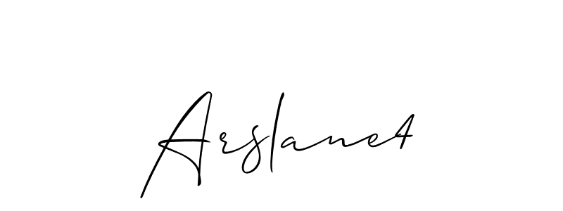 It looks lik you need a new signature style for name Arslane4. Design unique handwritten (Allison_Script) signature with our free signature maker in just a few clicks. Arslane4 signature style 2 images and pictures png