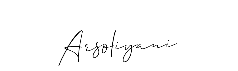 Best and Professional Signature Style for Arsoliyani. Allison_Script Best Signature Style Collection. Arsoliyani signature style 2 images and pictures png