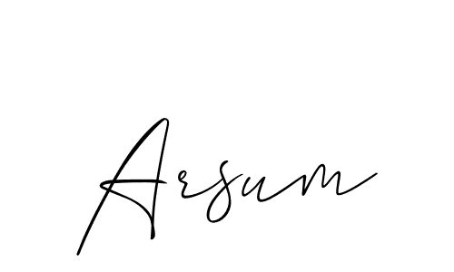 Make a beautiful signature design for name Arsum. With this signature (Allison_Script) style, you can create a handwritten signature for free. Arsum signature style 2 images and pictures png