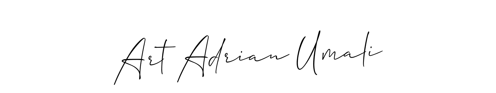 Use a signature maker to create a handwritten signature online. With this signature software, you can design (Allison_Script) your own signature for name Art Adrian Umali. Art Adrian Umali signature style 2 images and pictures png