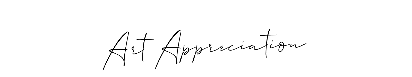 How to make Art Appreciation signature? Allison_Script is a professional autograph style. Create handwritten signature for Art Appreciation name. Art Appreciation signature style 2 images and pictures png