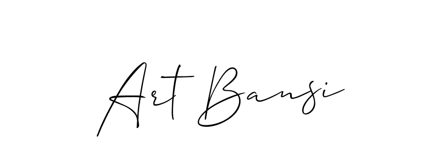 Art Bansi stylish signature style. Best Handwritten Sign (Allison_Script) for my name. Handwritten Signature Collection Ideas for my name Art Bansi. Art Bansi signature style 2 images and pictures png