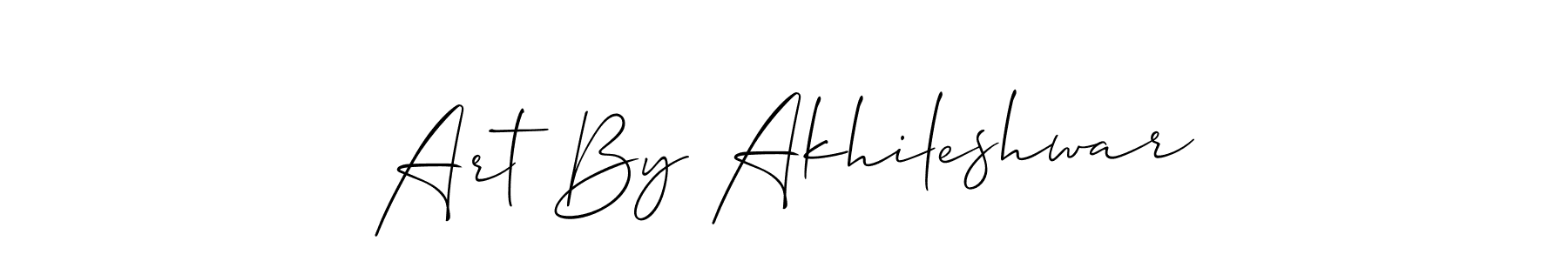 This is the best signature style for the Art By Akhileshwar name. Also you like these signature font (Allison_Script). Mix name signature. Art By Akhileshwar signature style 2 images and pictures png