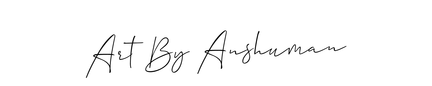 Art By Anshuman stylish signature style. Best Handwritten Sign (Allison_Script) for my name. Handwritten Signature Collection Ideas for my name Art By Anshuman. Art By Anshuman signature style 2 images and pictures png