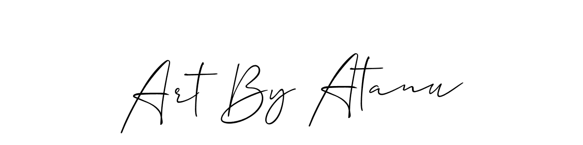 Art By Atanu stylish signature style. Best Handwritten Sign (Allison_Script) for my name. Handwritten Signature Collection Ideas for my name Art By Atanu. Art By Atanu signature style 2 images and pictures png