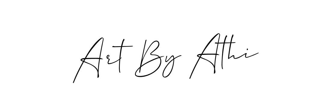 You should practise on your own different ways (Allison_Script) to write your name (Art By Athi) in signature. don't let someone else do it for you. Art By Athi signature style 2 images and pictures png