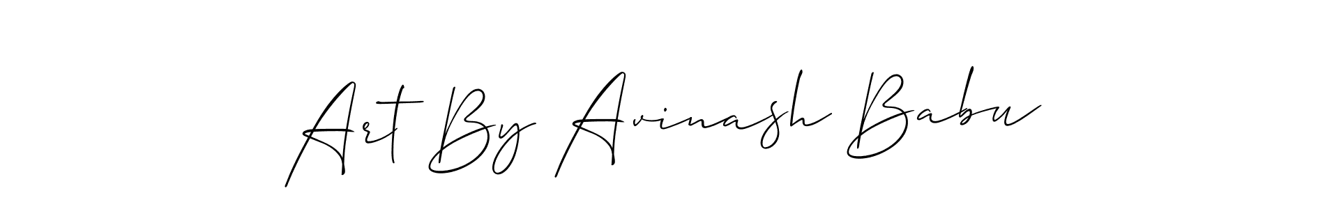 Use a signature maker to create a handwritten signature online. With this signature software, you can design (Allison_Script) your own signature for name Art By Avinash Babu. Art By Avinash Babu signature style 2 images and pictures png
