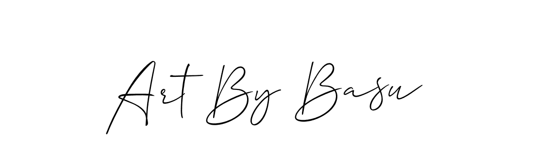 How to make Art By Basu name signature. Use Allison_Script style for creating short signs online. This is the latest handwritten sign. Art By Basu signature style 2 images and pictures png