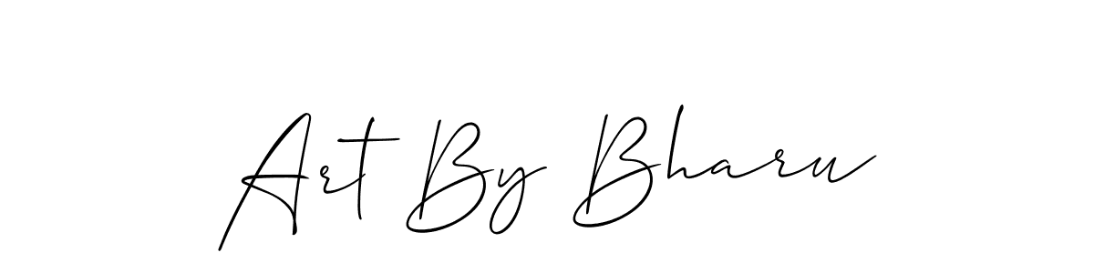 Also You can easily find your signature by using the search form. We will create Art By Bharu name handwritten signature images for you free of cost using Allison_Script sign style. Art By Bharu signature style 2 images and pictures png