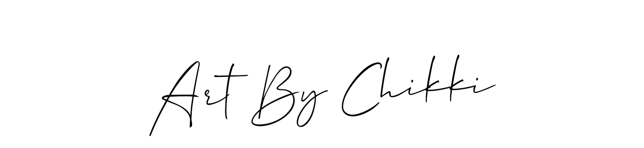 The best way (Allison_Script) to make a short signature is to pick only two or three words in your name. The name Art By Chikki include a total of six letters. For converting this name. Art By Chikki signature style 2 images and pictures png