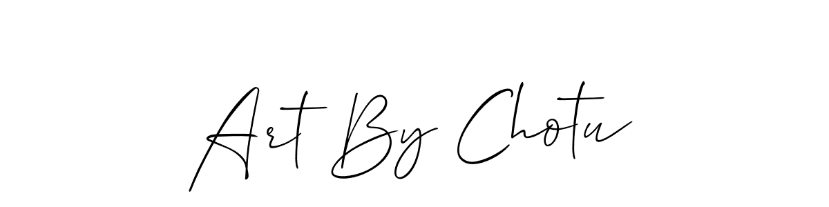 How to Draw Art By Chotu signature style? Allison_Script is a latest design signature styles for name Art By Chotu. Art By Chotu signature style 2 images and pictures png