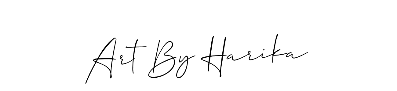 Use a signature maker to create a handwritten signature online. With this signature software, you can design (Allison_Script) your own signature for name Art By Harika. Art By Harika signature style 2 images and pictures png