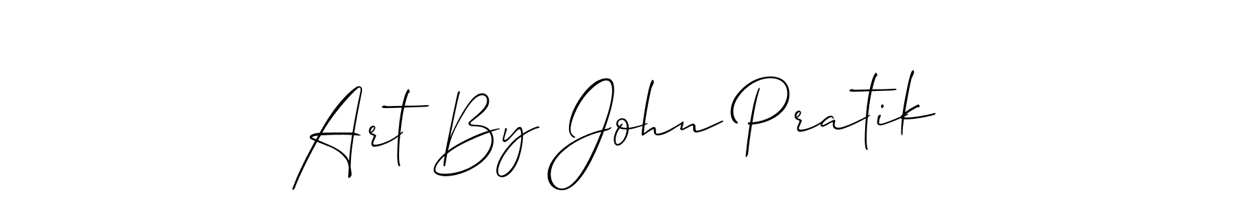 Art By John Pratik stylish signature style. Best Handwritten Sign (Allison_Script) for my name. Handwritten Signature Collection Ideas for my name Art By John Pratik. Art By John Pratik signature style 2 images and pictures png