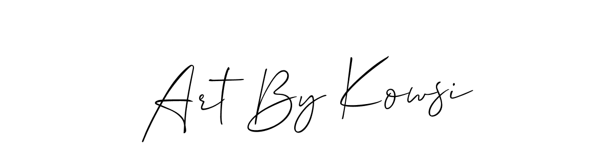 How to make Art By Kowsi name signature. Use Allison_Script style for creating short signs online. This is the latest handwritten sign. Art By Kowsi signature style 2 images and pictures png