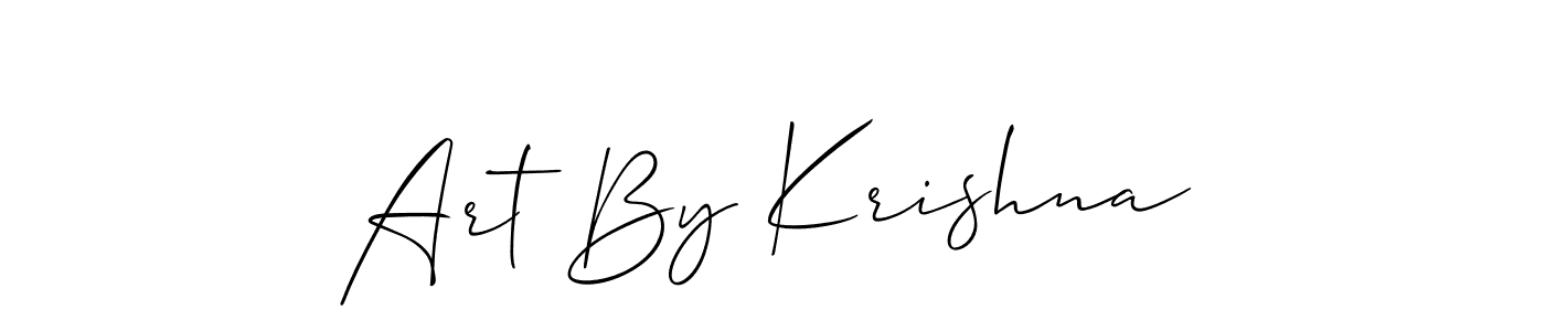 Make a beautiful signature design for name Art By Krishna. With this signature (Allison_Script) style, you can create a handwritten signature for free. Art By Krishna signature style 2 images and pictures png