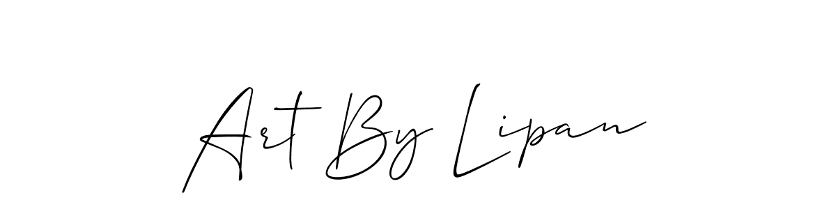 How to make Art By Lipan name signature. Use Allison_Script style for creating short signs online. This is the latest handwritten sign. Art By Lipan signature style 2 images and pictures png