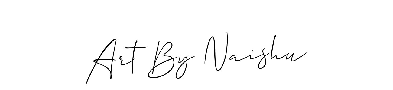 Similarly Allison_Script is the best handwritten signature design. Signature creator online .You can use it as an online autograph creator for name Art By Naishu. Art By Naishu signature style 2 images and pictures png